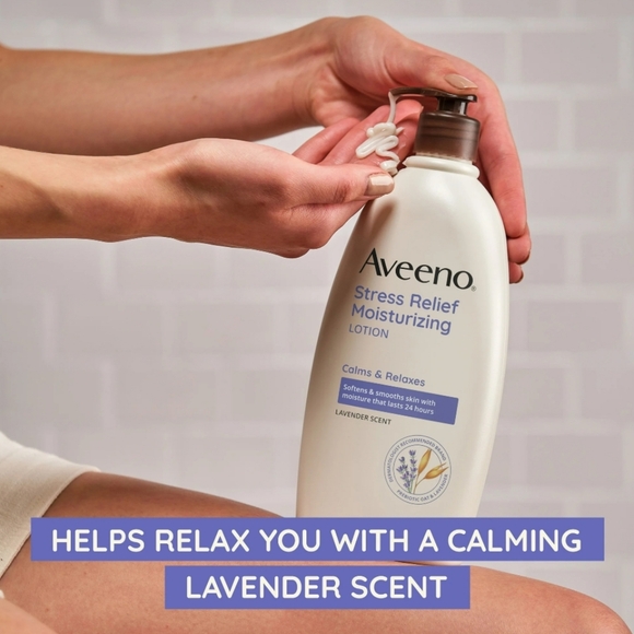 🔮3/$15 Aveeno Stress Relief Moisturizing Lotion with Lavender Scent - Picture 6 of 8